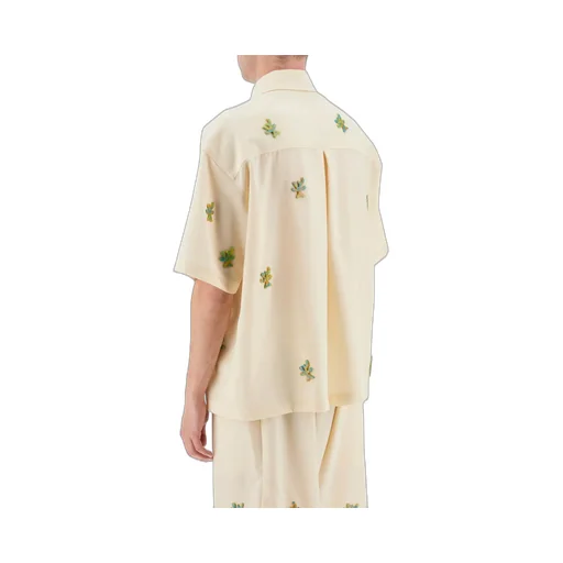 Appliqué-Detailing Virgin Wool Shirt