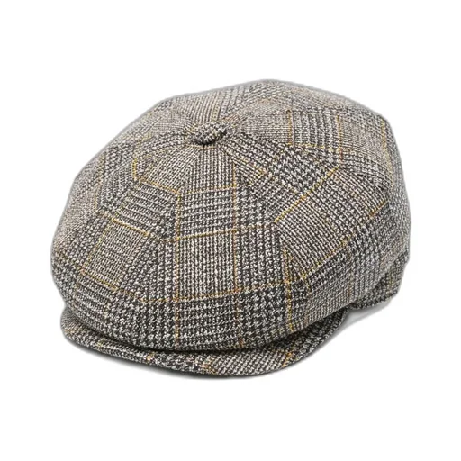 Checked Wool Hat