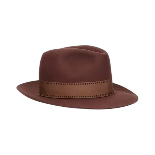 Stitched-Ribbon Fedora Hat