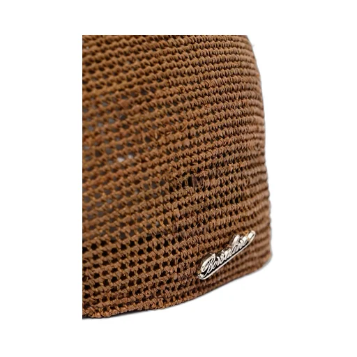 Rafia Crochet Flat Beret Hat