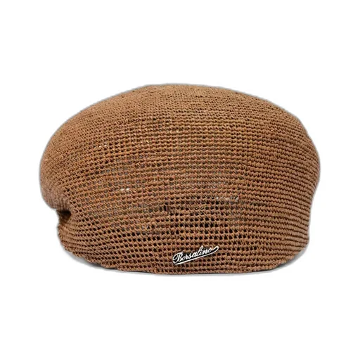 Rafia Crochet Flat Beret Hat