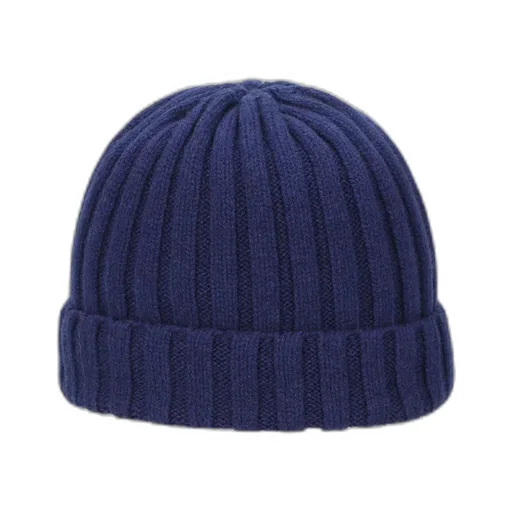 Ribbed Beanie With Logo Patch