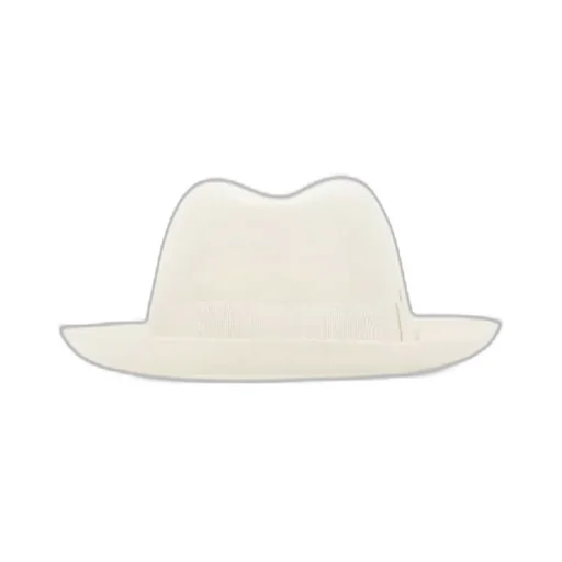 Ribbon-Trimmed Wide-Brim Fedora Hat