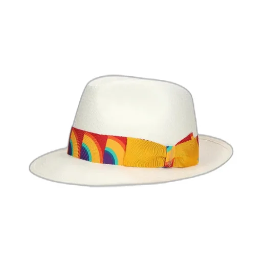 Woven Grosgrain-Trim Hat