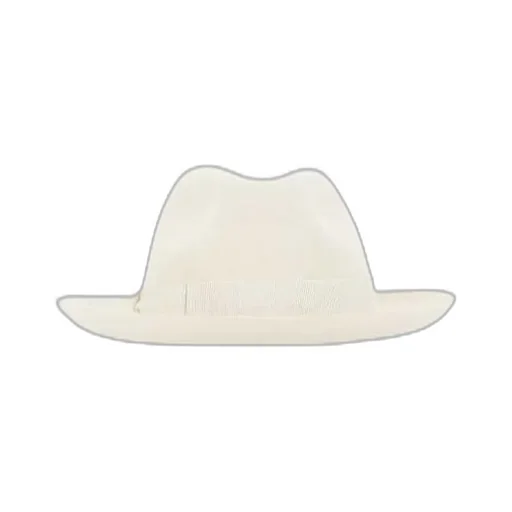 Ribbon-Trimmed Wide-Brim Fedora Hat
