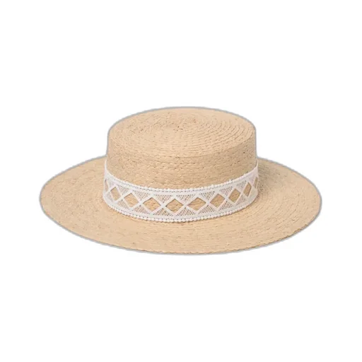 Boater Hat With Ribbon Detail