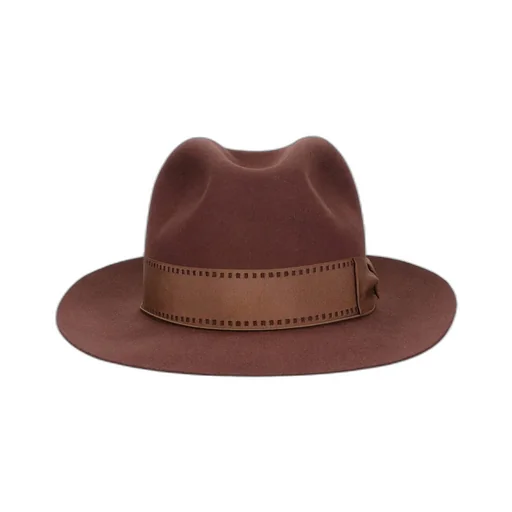Stitched-Ribbon Fedora Hat