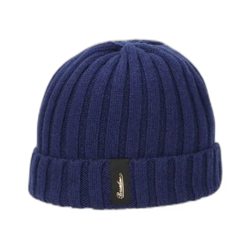 Ribbed Beanie With Logo Patch