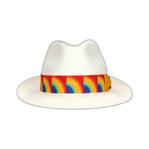 Woven Grosgrain-Trim Hat