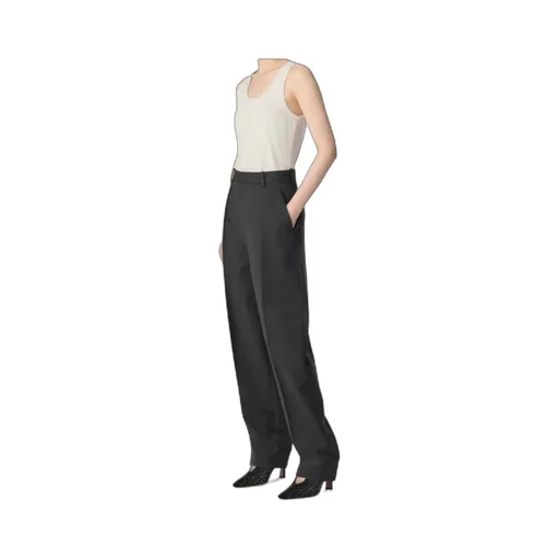 Twill Pleated Pants