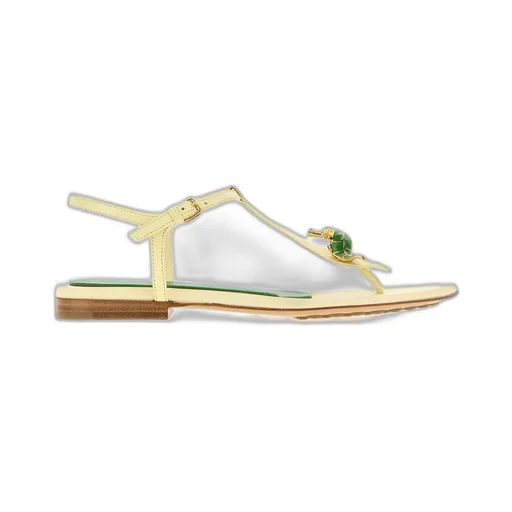 Floral Embellished Thong Flip Flops