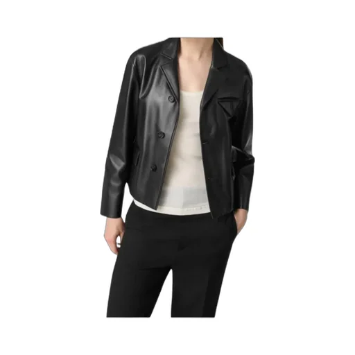 Leather Kimono Blouson
