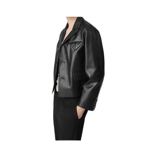 Leather Kimono Blouson