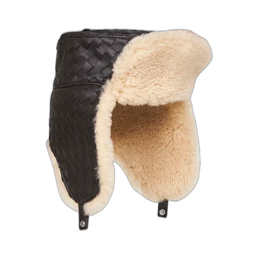 Intrecciato Leather Aviator Hat