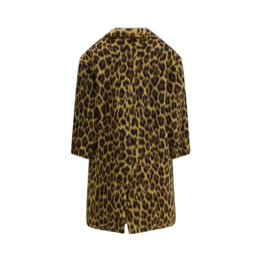 Brushed Leopard Coat
