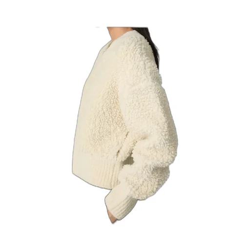 Wool Loop And Rib Cardigan