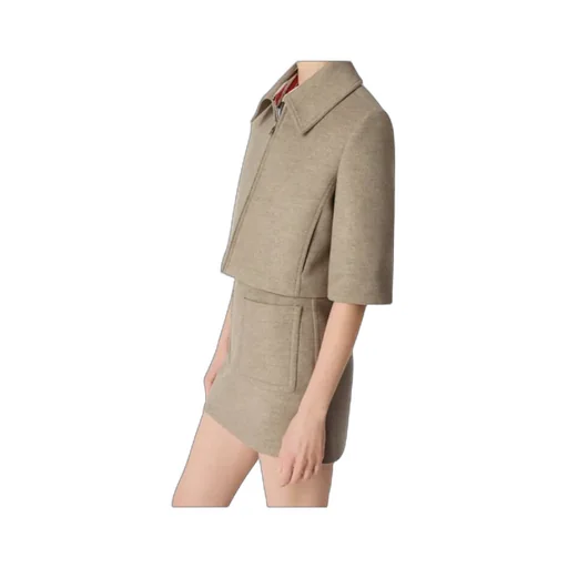 Wool And Cashmere Cropped Jacket
