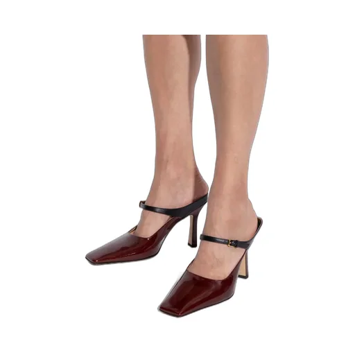Square-Toed High-Heeled Sandals
