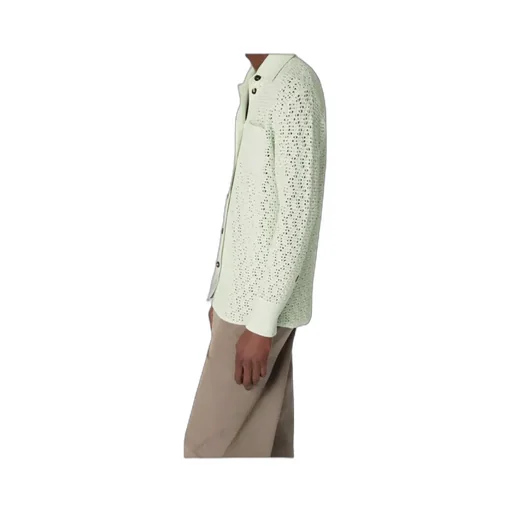 Cotton Crochet Knit Shirt