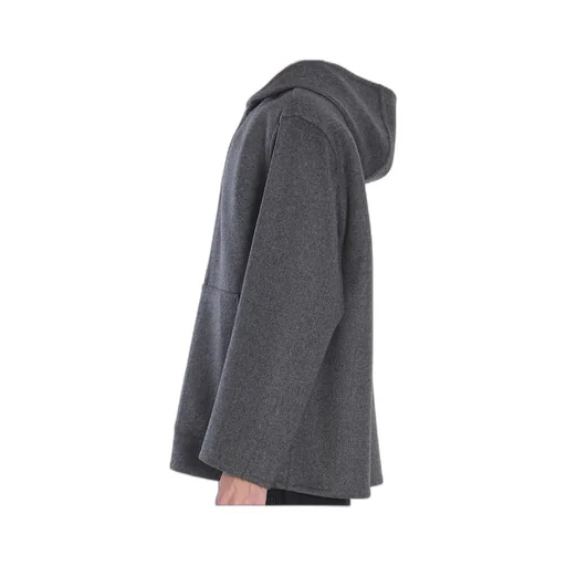 Hooded Double Face Zipped Jacket