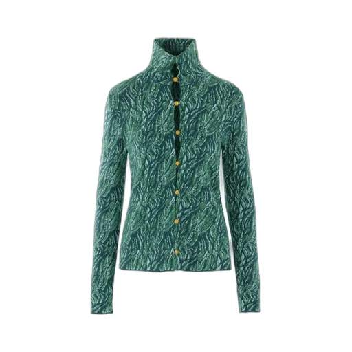 Long Sleeved Jacquard Cardigan