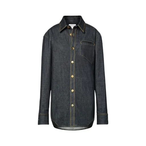 Long-Sleeved Denim Shirt