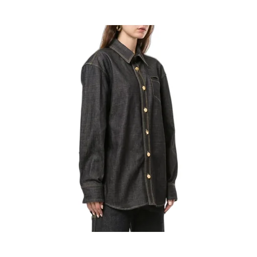 Long-Sleeved Denim Shirt