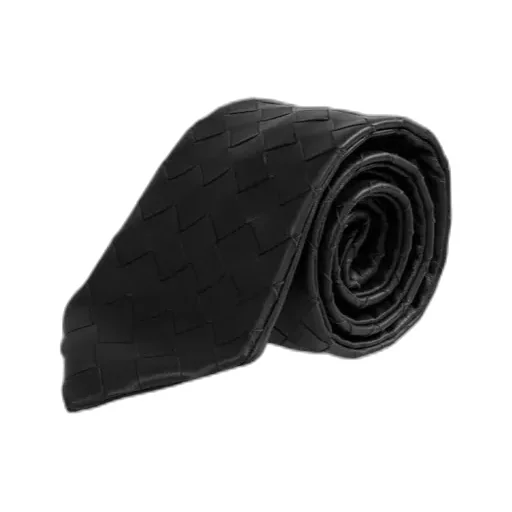 Intrecciato Leather Tie
