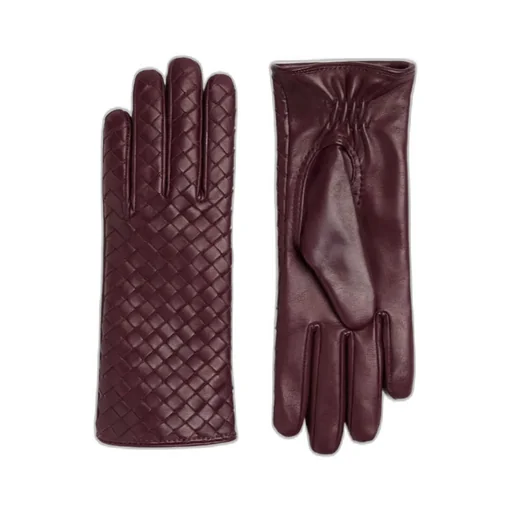 Intrecciato Leather Gloves