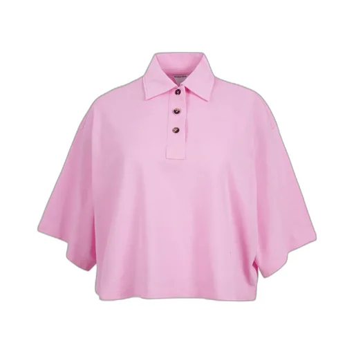 Short Sleeved Buttoned Polo Top