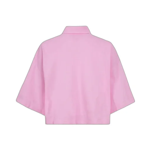 Short Sleeved Buttoned Polo Top