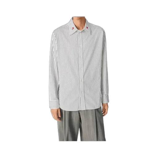 Box Pleated Striped Shirt