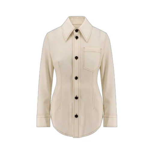 Contrast Stitched Fitted Shirt