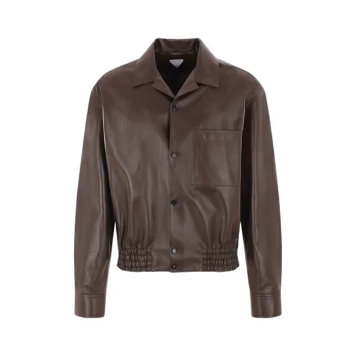 Long-Sleeved Leather Jacket