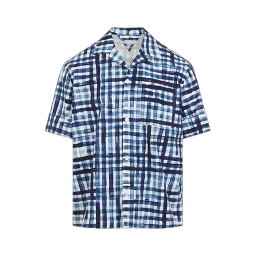 Short-Sleeved Check Patterned Shirt