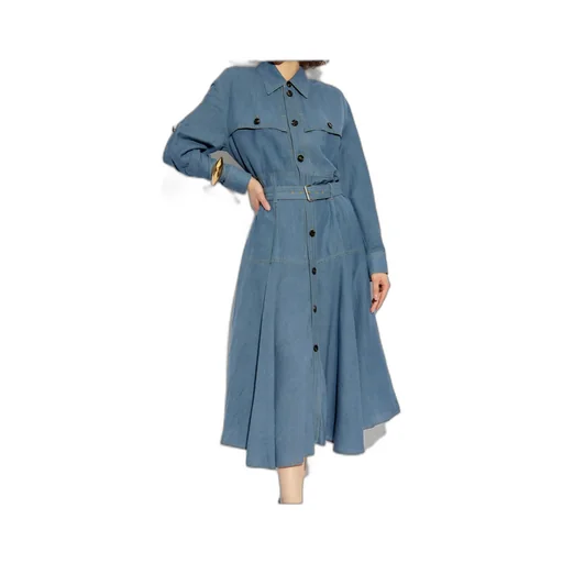 Flared Denim Shirt Dress