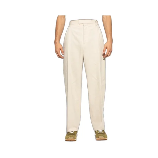 Straight Leg Twill Trousers