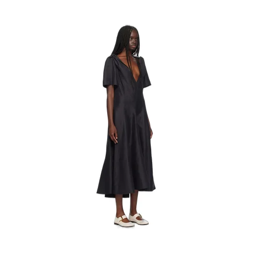 V-Neck Short-Sleeved Dress