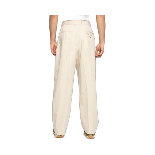 Straight Leg Twill Trousers