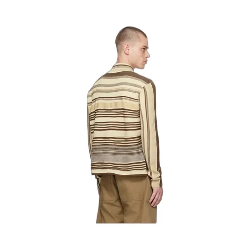 Striped Long-Sleeved Polo Shirt