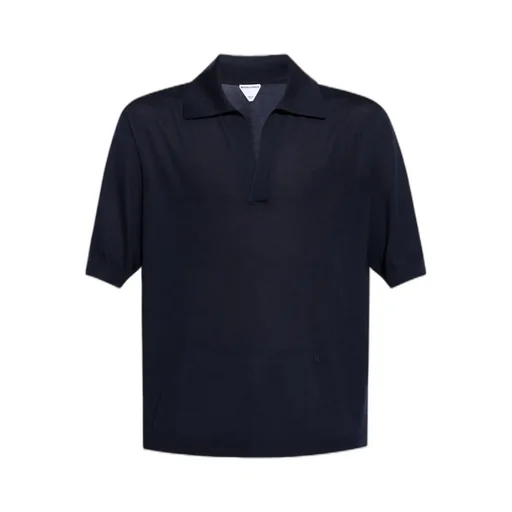 Short-Sleeved Knitted Polo Top
