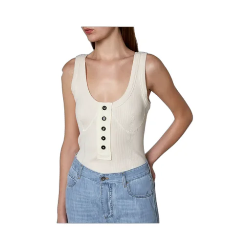 Sleeveless Rib Knit Top