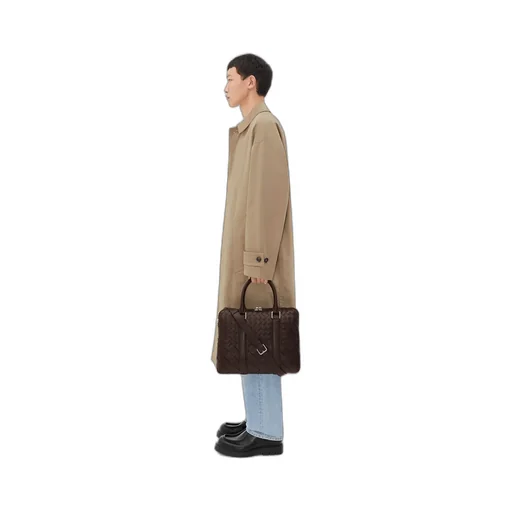 Small Intreciato Leather Briefcase