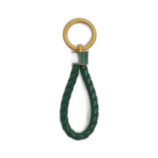 Intrecciato Leather Keyring