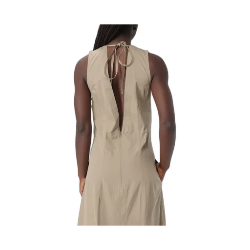 V-Neck Sleeveless Midi Dress