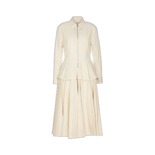 Pleated Poplin Shirt Dress