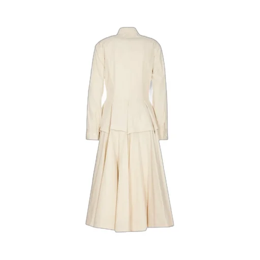 Pleated Poplin Shirt Dress