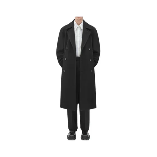 Double-Breasted Wool And Cashmere Coat
