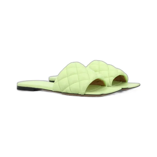 Quilted Open Toe Flat Sandals