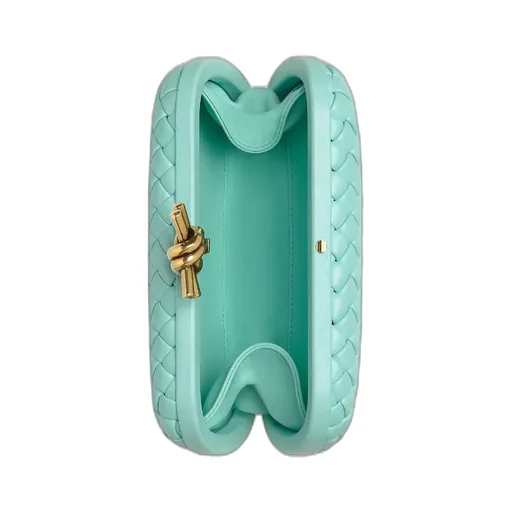 Knot Intrecciato Leather Clutch Bag